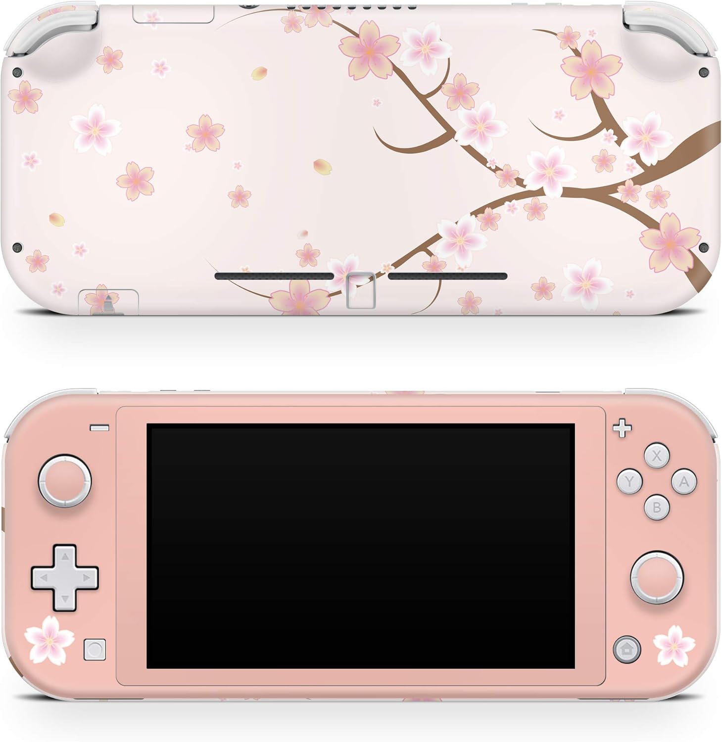 TACKY DESIGN Japanese Cherry Blossom Decal Skin Compatible with Nintendo Switch Lite, Beige Color Skin for Nintendo Switch Lite Cover, Premium 3M Vinyl Full Wrap Decal