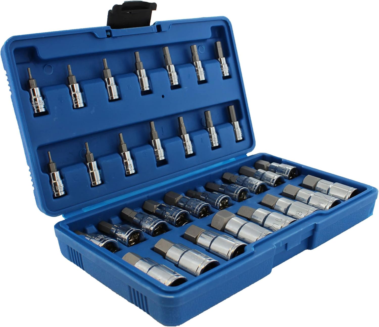 ABN Hex Socket Set 32Pc Universal SAE and Metric Allen Socket Set Hex