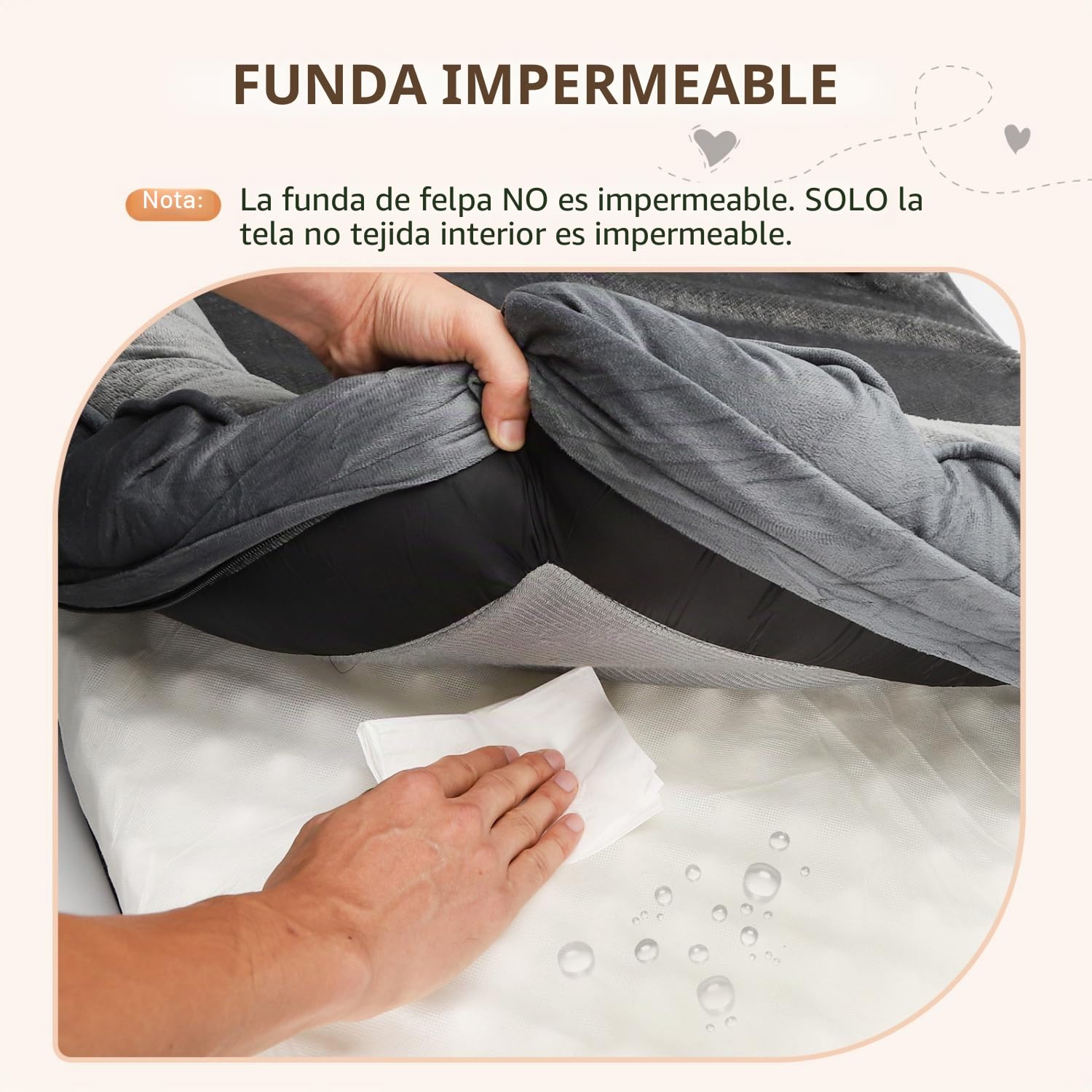 Nobleza Cama Perros Grande, 135x107x17cm, Sofá Perro con Espuma Viscoelástica, Cama Ortopédica Perros Lavable y Impermeable, Colchon Perro Medianos Desenfundable, Gris