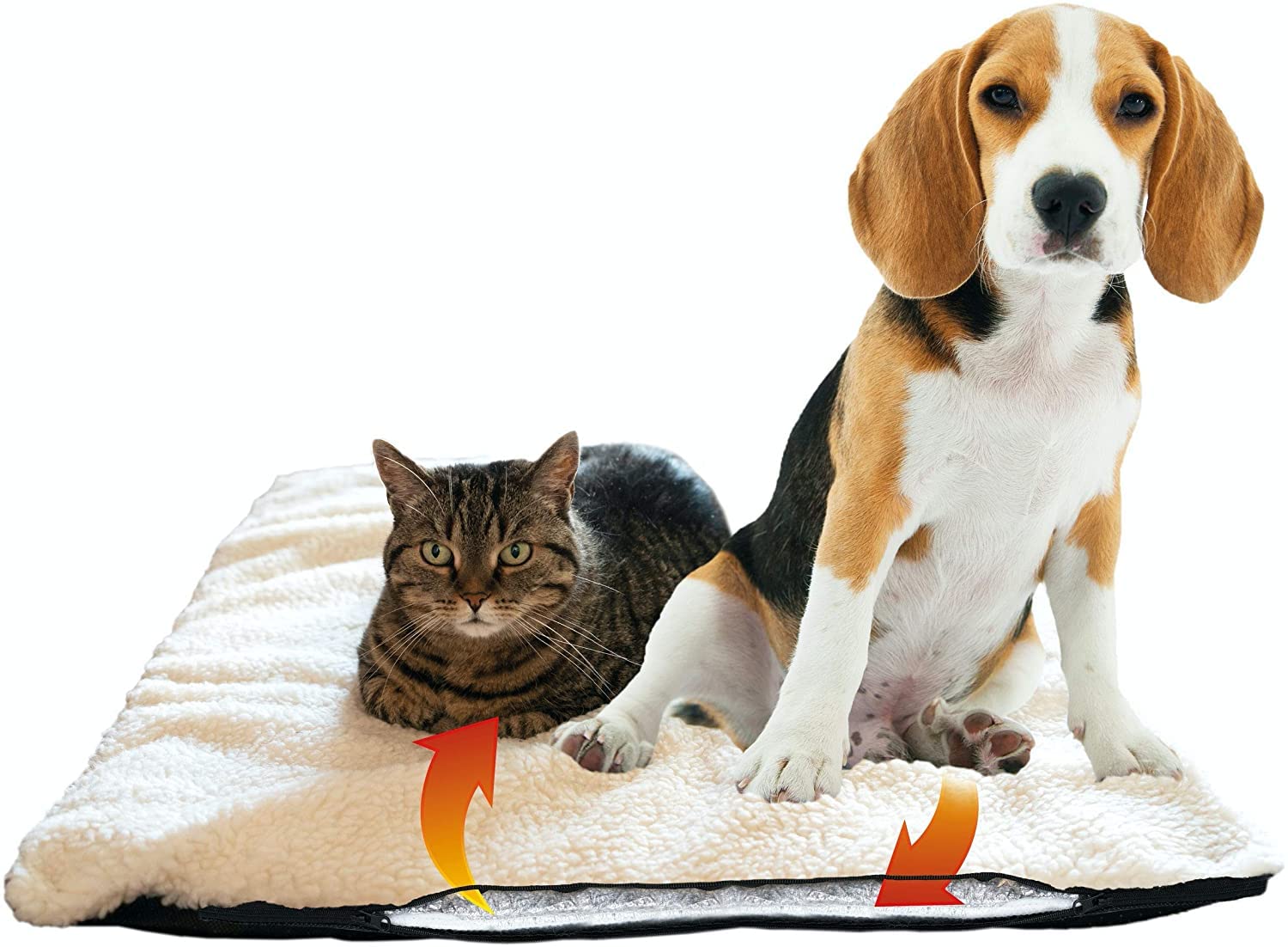 riijk Fellou Heizdecke Katze 60 x 40 cm, Selbstheizende Decke Katze -