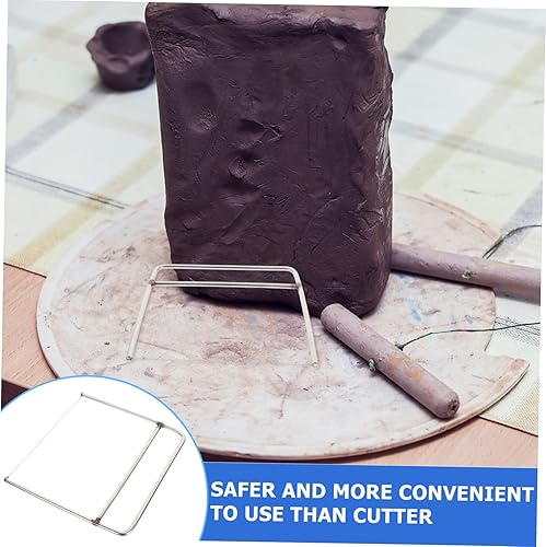 Miniatura 7 de EXCEART Cortador de mantequilla de acero inoxidable cortador de barro estudiante mini tetera de arcilla púrpura herramientas de masa de juego de