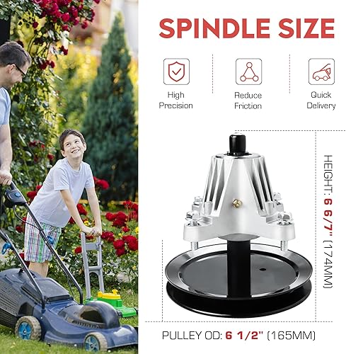 Miniatura 2 de Conjunto de husillo 618-04636 618-04865 918-04636, apto para Cub Cadet LTX1045 LTX1046, para MTD LT2000 LT2200, para Troy-Bilt TB2246, plataforma de