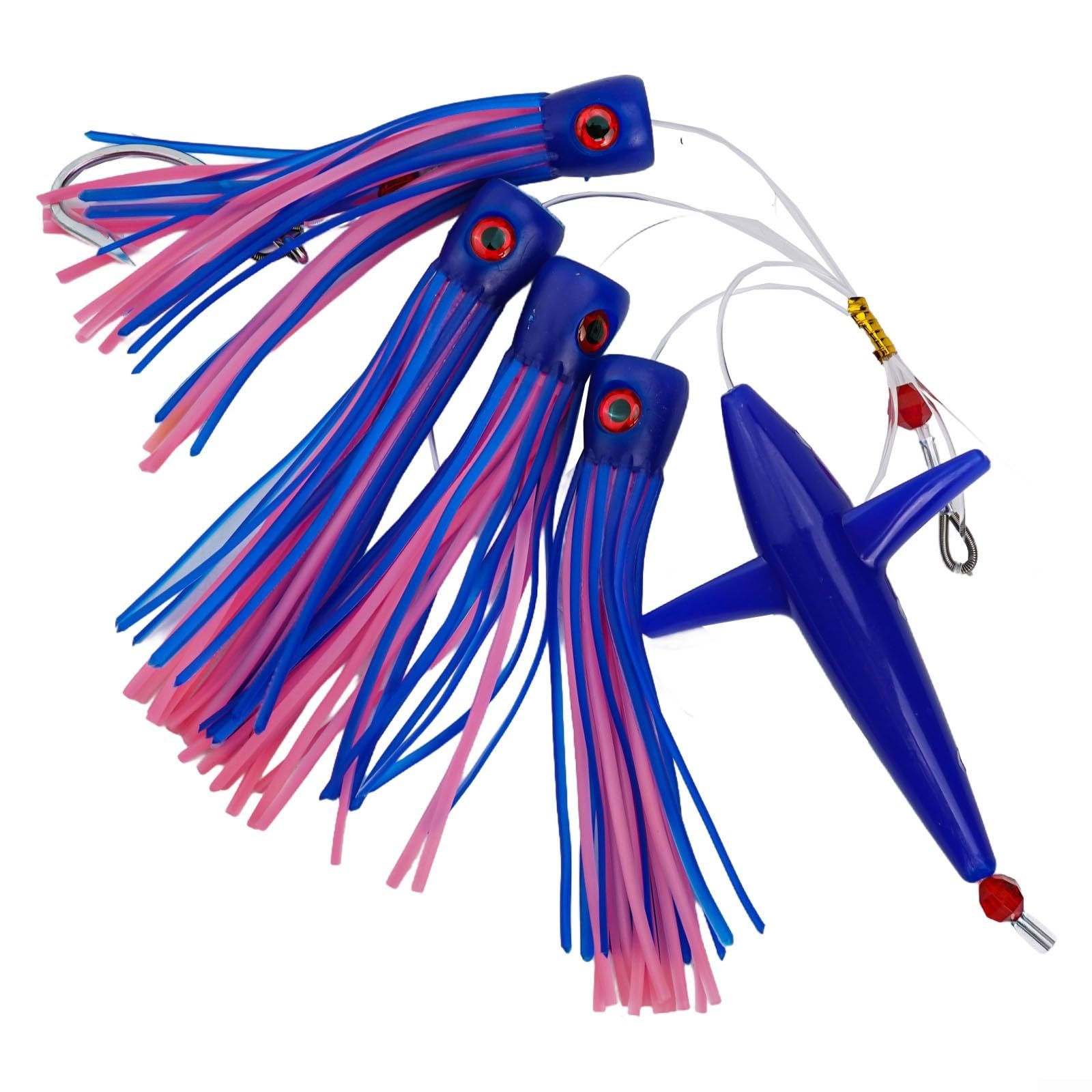 Feather Rig Bird Trolling, Lure Squid Tuna Daisy Chain For Big Game Fishing Rigged, Sea Fishing Bait 210-G (C2)