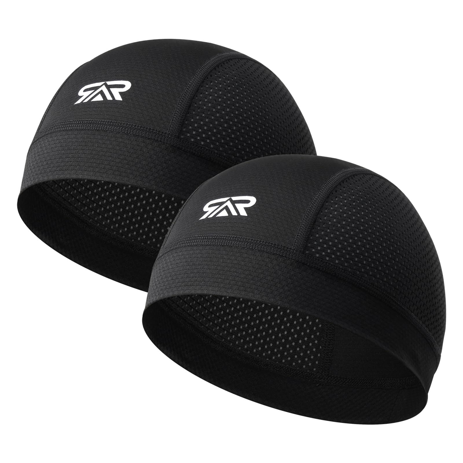 SUNMECI 2 Pcs Cooling Breathable Mesh Skull Cap for Men Women Lightweight Quick Dry Cycling Moto Helmet Hard Hat Liner