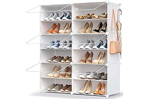 Laminating Cabinet Organizer Shoe, homicker 24 Pair Shoe Storage Cabinet with Door...