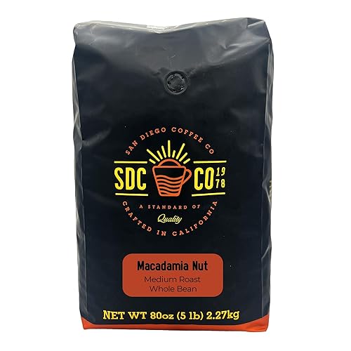 Vista 52 de San Diego Coffee Café orgánico tostado francés DECAF, tostado oscuro, café en grano entero, bolsa de 16 onzas Café en grano tostado descafeinado