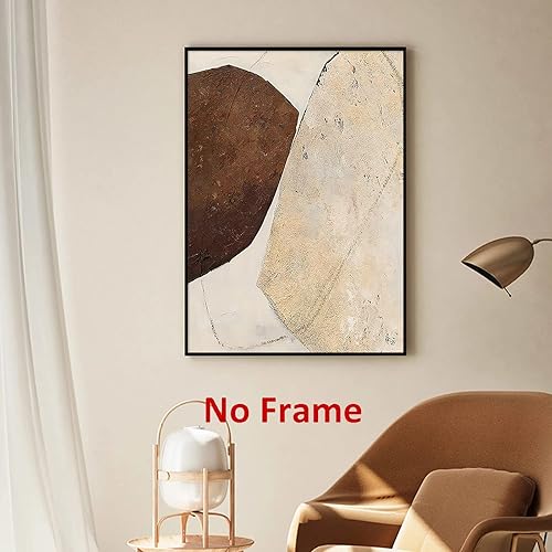 Vista 44 de Lienzo abstracto naranja para pared, póster naranja moderno, pintura geométrica abstracta, lienzo de lámina dorada, arte de pared naranja y dorado