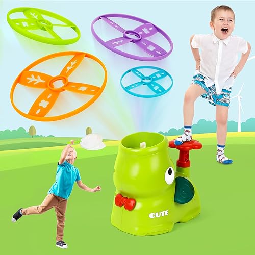 Juguetes al aire libre para niños de 3 a 5 años, juegos al aire libre, lanzador de discos voladores para niños, juegos al aire libre para niños y