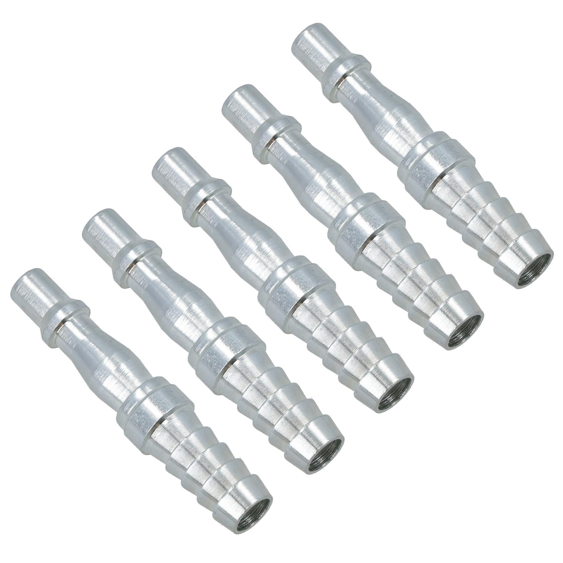 Ab Tools Men's Silver 3/8In Bsp (9.5Mm) Air Hose Barb Tail With Pcl Type Connector Fitting 5Pc