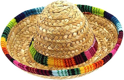 Miniatura 4 de Sombrero de perro, sombrero de paja pequeño, sombrero mexicano, sombrero de fiesta para mascotas pequeñas, cachorros, gatos