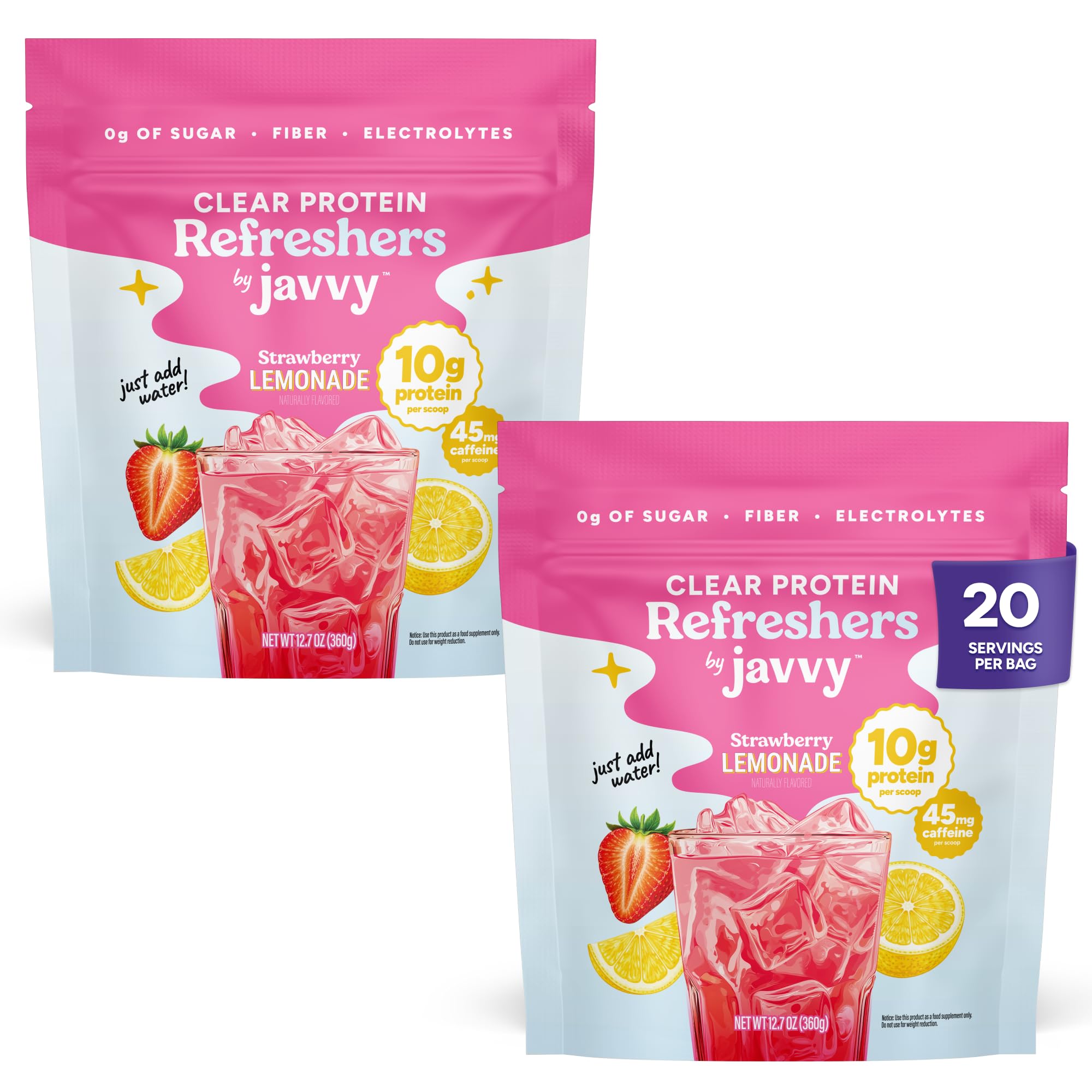 Javvy Clear Protein Powder with Clear Whey Protein, Strawberry Berry Acai — Amazon image 25