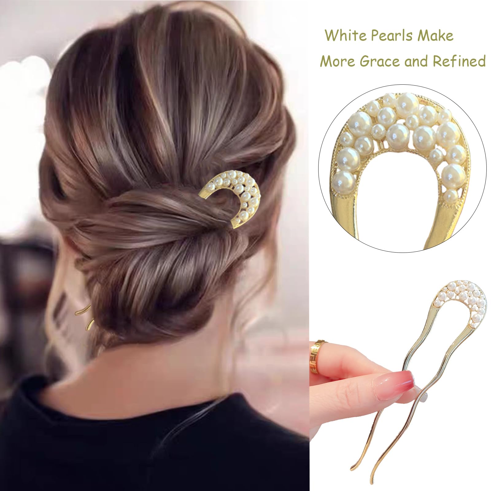 Gold Hair fork 14K Yellow Gold Hair Fork – always, aleda main image 4