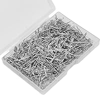 Vista 2 de Fydun 500Pcs Less Steel T Pins 27MM 1.06 Inch Wig T Pins T Pins with Plastic Box for Sewing Modeling Wide Range of Uses