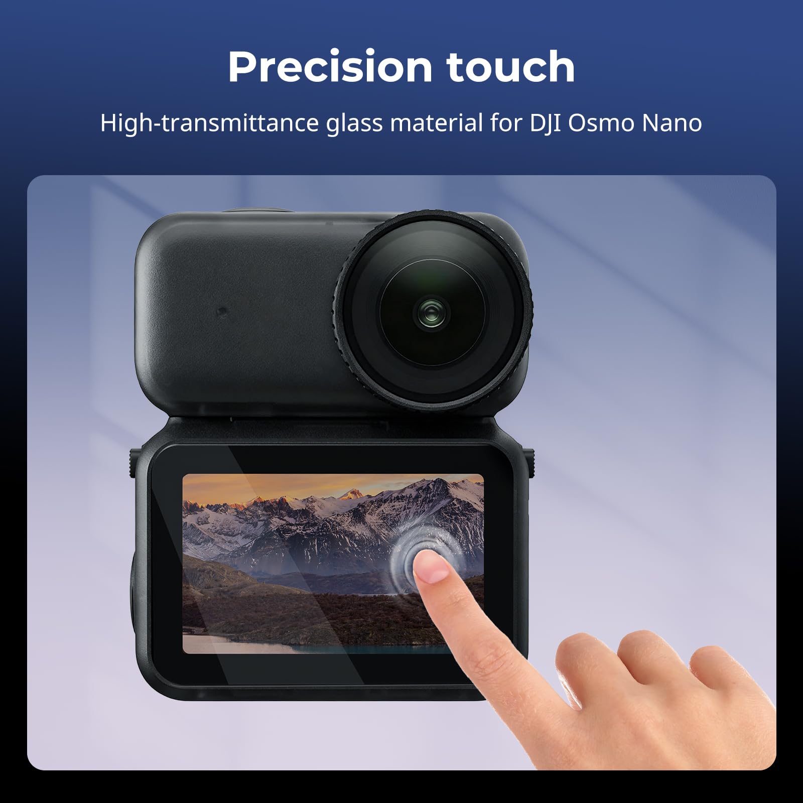 SMALLRIG Zestaw 3 folii ochronnych, szkło hartowane do DJI Osmo Nano, akcesoria do kamer sportowych, ultracienkie i twarde folie ochronne z narzędziem do czyszczenia i ściereczką filtrującą, 5817