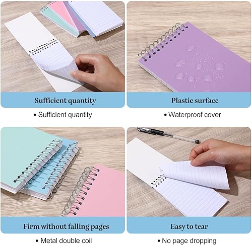 Miniatura 3 de Cholemy Paquete de 50 cuadernos pequeños de 3 x 5 pulgadas, mini cuadernos de bolsillo, mini cuadernos de bolsillo, cuadernos en espiral, blocs de