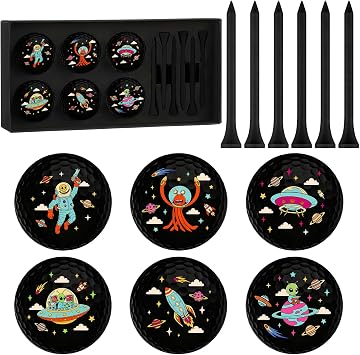 6Pcs Funny Golf Balls Set for Women, Men, Practice Golf Balls for Men