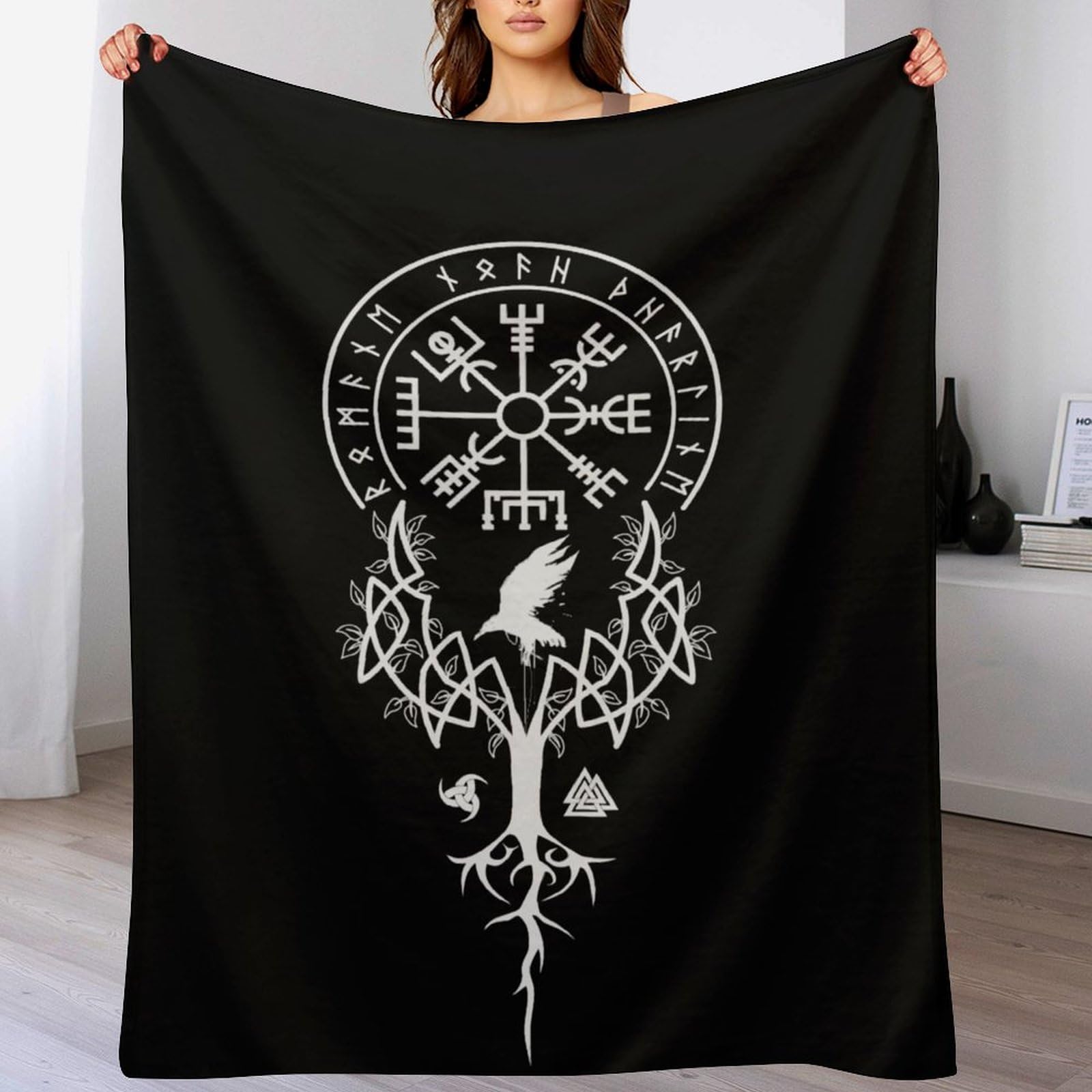 Couvre-lit Mythe Viking de qualité supérieure en flannel 150x200cm