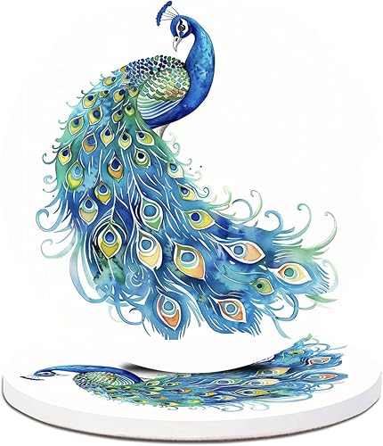 Miniatura 12 de Posavasos para automóvil, diseño de bosque de fantasía, luna llena, paquete de 2 para portavasos absorbentes, inserto antideslizante universal de