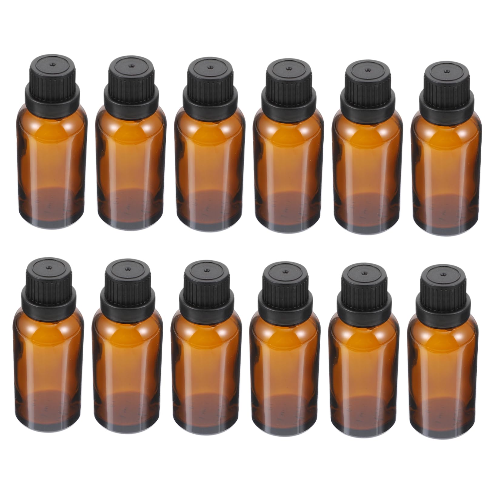 12pezzi Bottiglie in Vetro per Olio Essenziale Flaconi Fiala Piccoli per Profumo Bottiglia con Coperchio per Uso Quotidiano e Viaggio