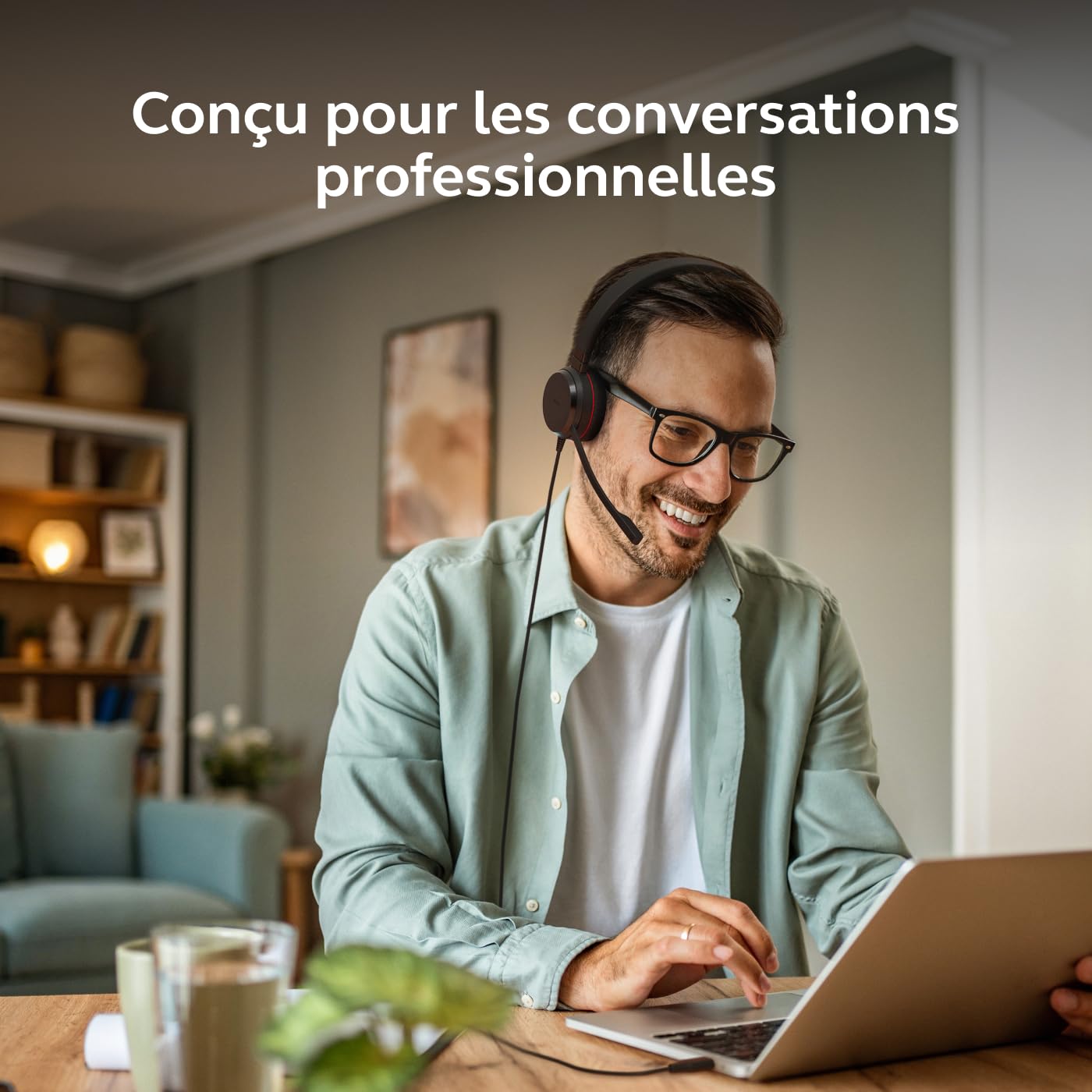 Jabra Evolve 20 Casque Filaire - Casque Filaire à Une Oreille pour Le Bureau et Le Travail à Domicile - Contrôle des appels - Certifié Communication Unifiée - Connectivité USB-C/A - Noir