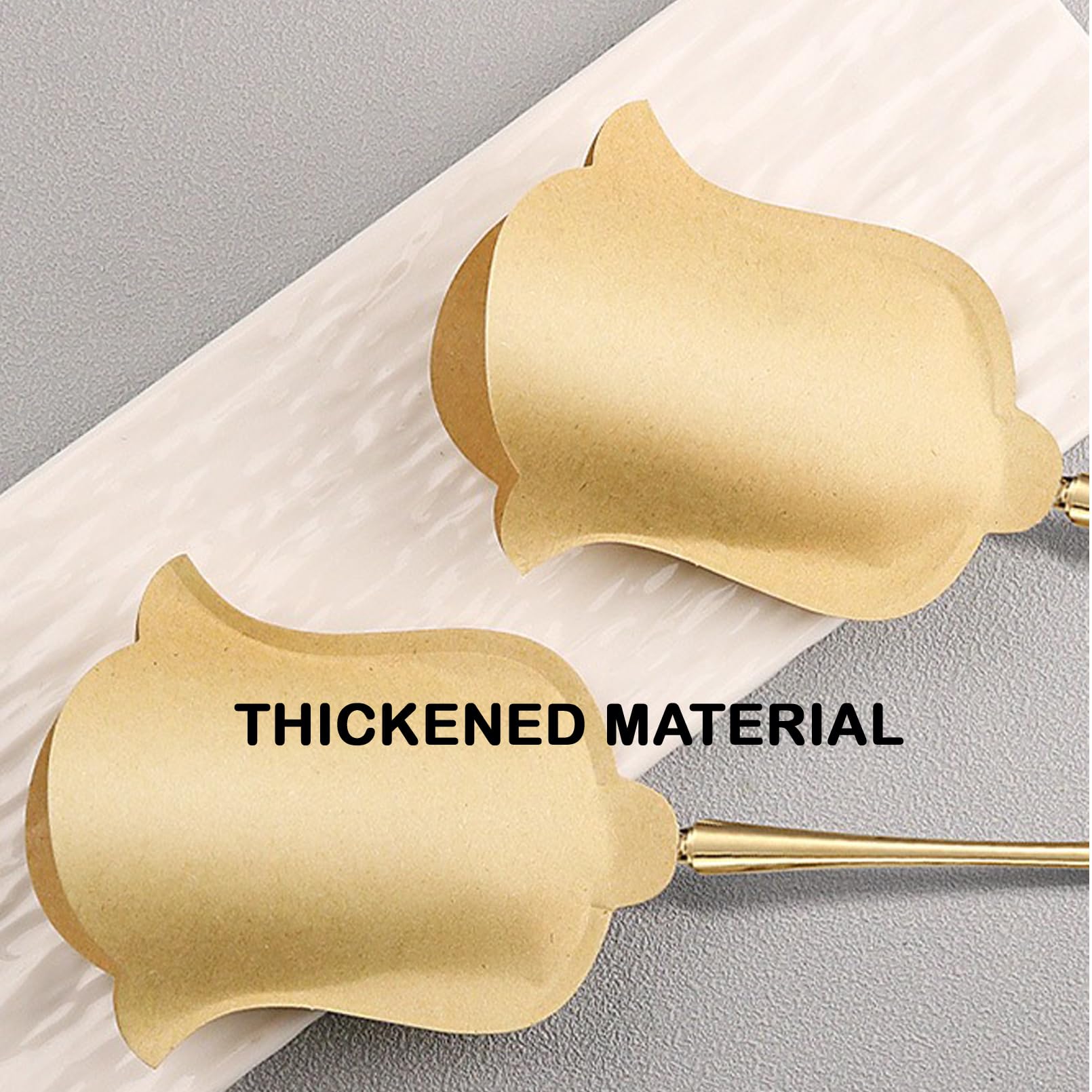 BGCYEGD kraft paper spoon sleeve,kitchen gadgets,Portable Tableware Paper Sleeve,Takeout Supplies Spoon Paper Pockets Packaging Sleeve(100 Pieces) - Image 4