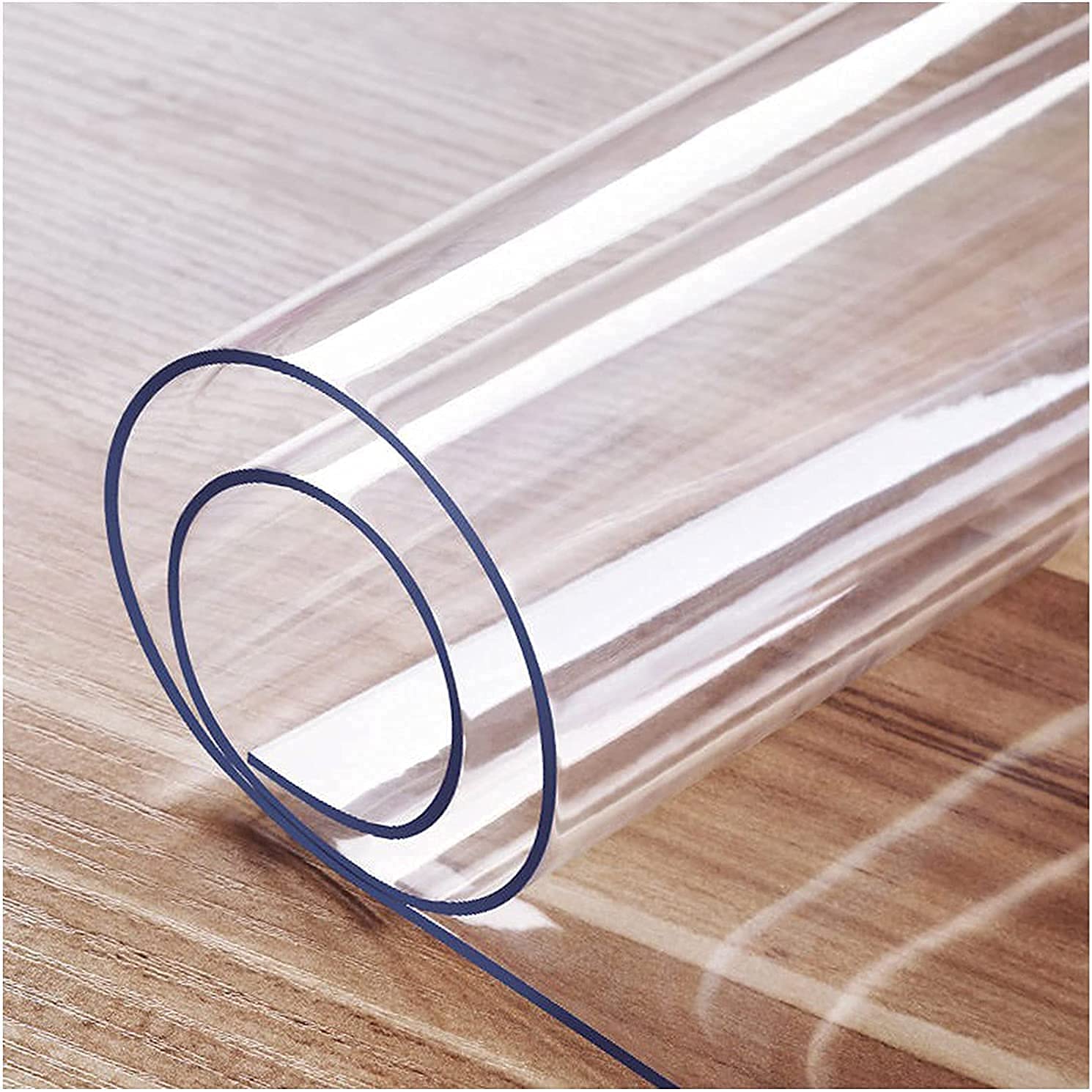 Nappe transparente PVC 80x120 cm film protecteur table de cuisine