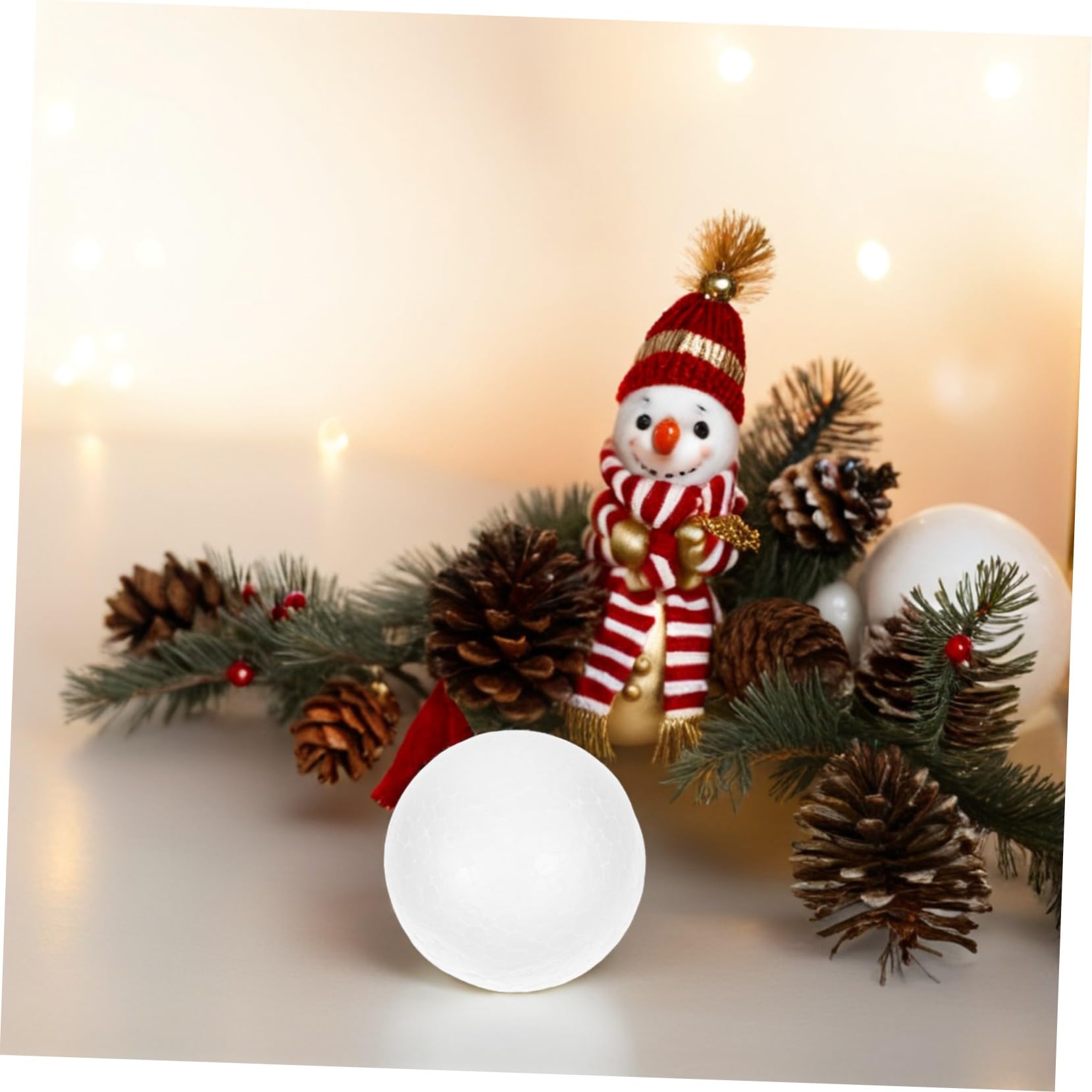 Sfere di Polistirolo Bianche 100 Pezzi per Decorazione DIY