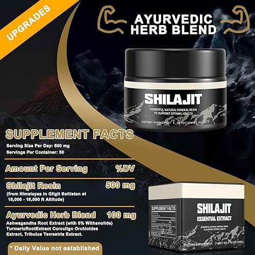 Miniatura 5 de Shilajit - Resina Shilajit orgánica pura del Himalaya  Suplemento 100% Shilajit de grado dorado  Resina Shilajit natural con más de 85 minerales