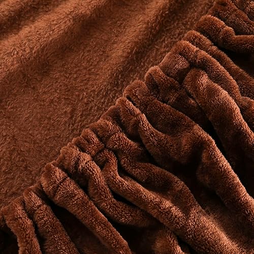 Miniatura 6 de Sábana bajera de franela tamaño individual XL, sábana bajera de terciopelo de felpa ultra suave y mullida con bolsillo profundo de 15 pulgadas,