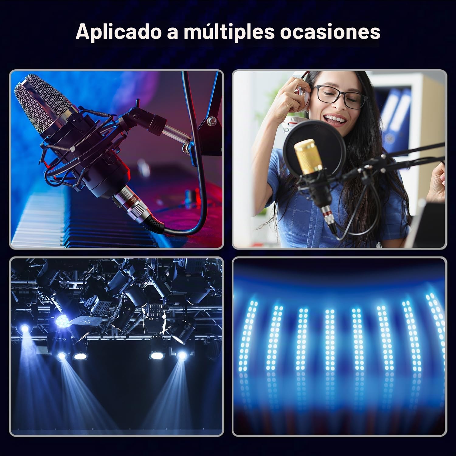 Cable XLR 30m 2 Pack, XLR Cable Macho Hembra, Cable de micrófono XLR macho a hembra Cable XLR balanceado de 3 pines para micrófono, mezclador, altavoz, amplificador