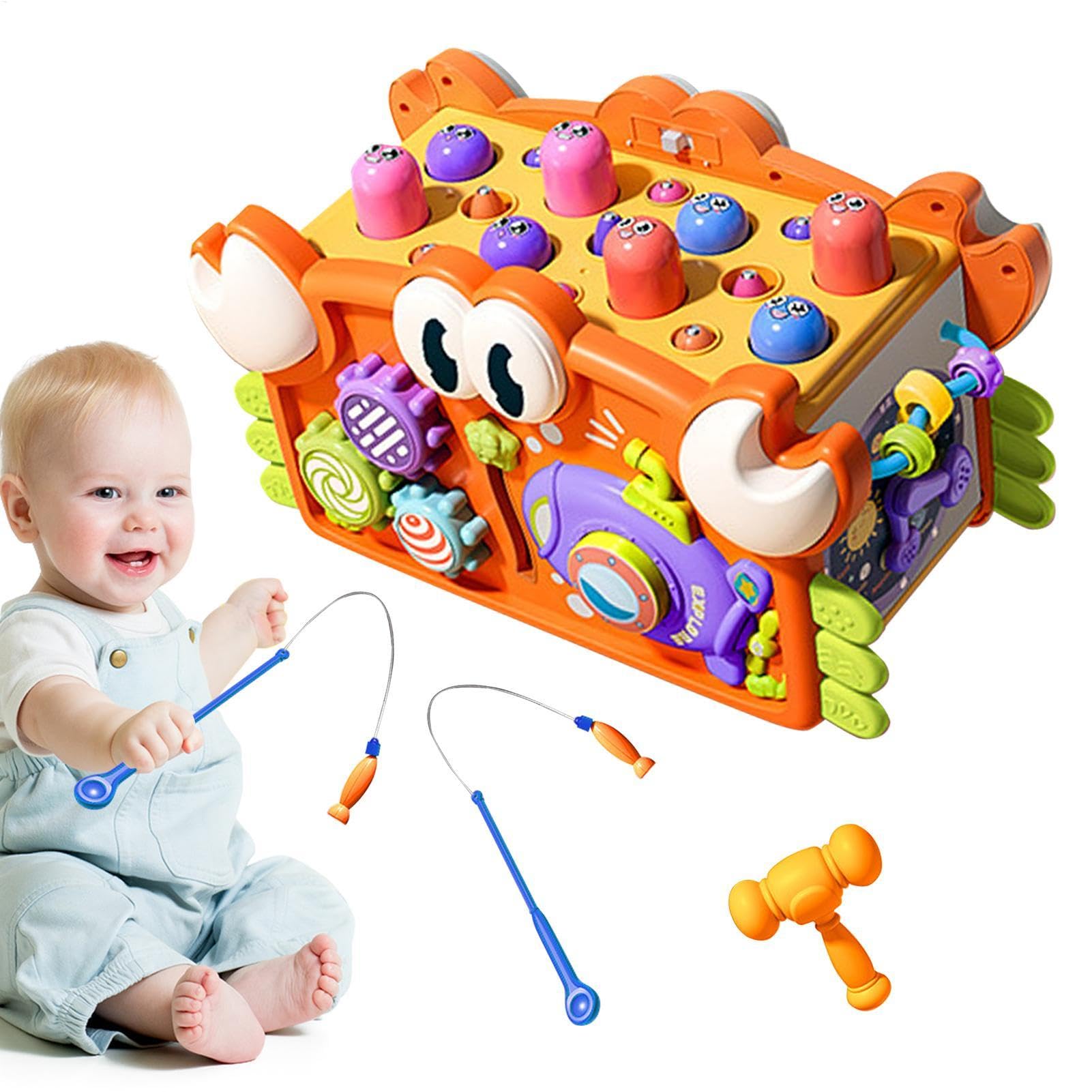 Cubo di apprendimento delle attività, cubo di attività Giocattolo per | Provazioni di sensoriale per bambini, giocattoli per lo sviluppo multiuso per bambini di età compresa t
