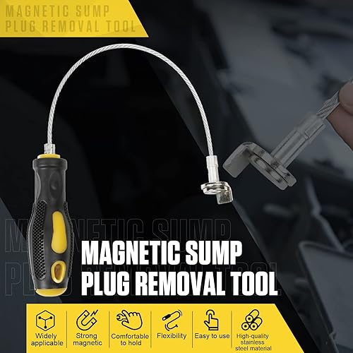 Miniatura 2 de Herramienta de extracción de tapón de drenaje de aceite magnético fuerte, herramienta de extracción de tapón de sumidero antiquemaduras (13