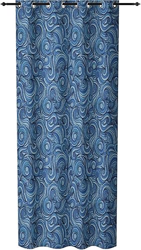 Miniatura 7 de Cortinas decorativas para puerta de entrada, cortina asiática con ojales, cortina tradicional japonesa con estampado de peces koi, 1 panel, 42 x 80