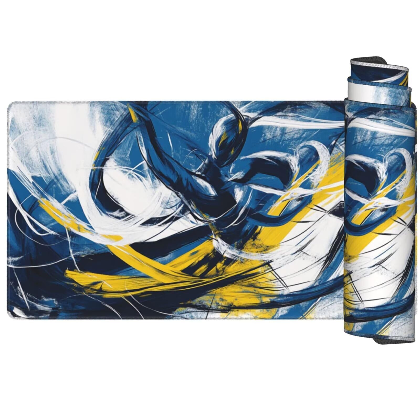 Alfombrilla Ratón Abstracto Alfombrilla Ratón XXL 1600 x 800 mm, Ballet Mouse Pad Gaming con Bordes Cosidos, Impermeable Mousepad XXL Base de Goma Antideslizante Duradera, Mouse Pad para Oficina Q538