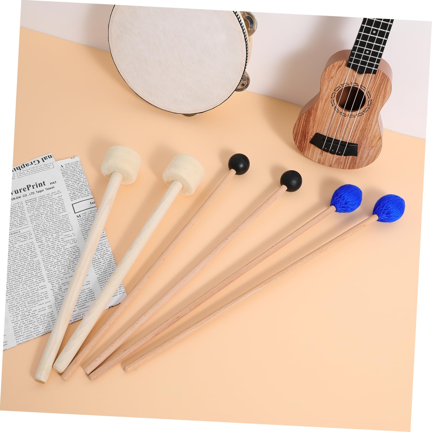 ERINGOGO 6pezzi Bacchette Per Batteria Legno Bacchette Per Timpani e Batteria Grancassa Accessori Per Strumenti Musicali Per Iniziare e Migliorare La Tua Tecnica Di Percussione