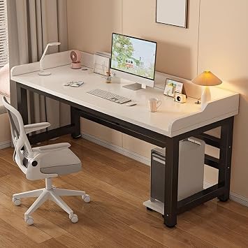 Modern Computer Desk for Bedroom, Modern Gaming PC Desk, Workstation for Home Work Study Writing Living Room, Studio