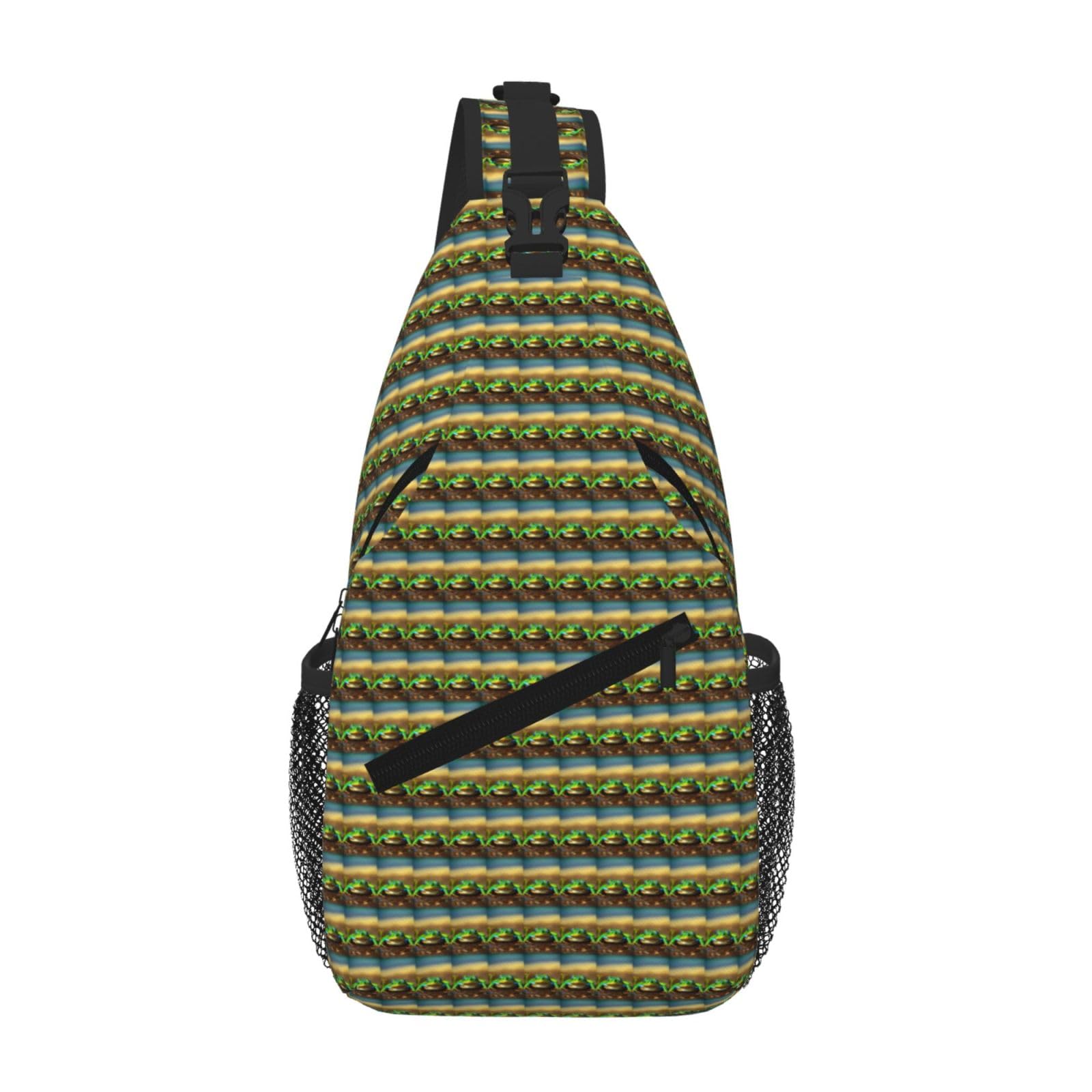 Sac à dos croisé grenouille mignon, modèle ultra-léger et compact - 8
