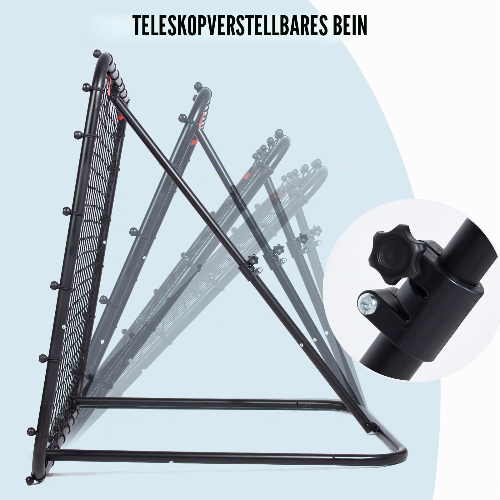 Leogreen Rebounder für Fußball, Fußball Rebounder Jugendlich, Teleskopische Soccer-Trainingsnetz für Handball & Volleyball Training