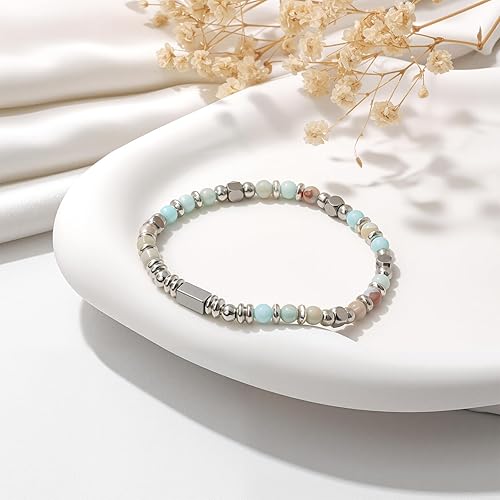 Miniatura 4 de GolbalJew Pulsera curativa para mujer, pulseras de cuentas de ansiedad, joyería de piedra curativa, pulsera de cristal para aliviar el estrés,