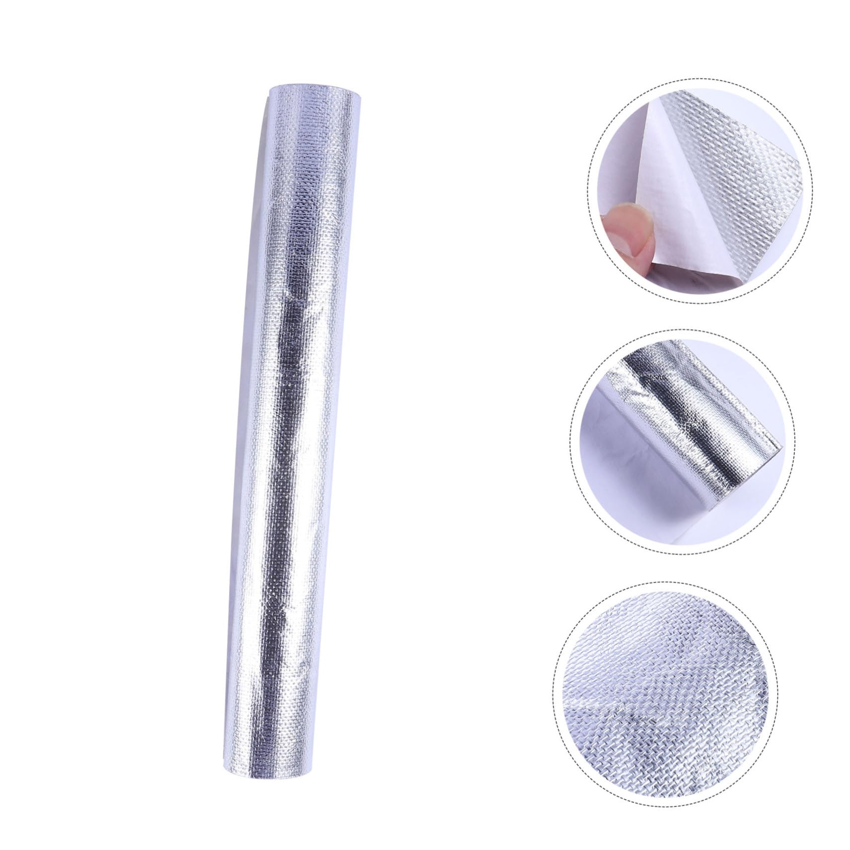 HAWILLOSCH 2pcs Adhesive Backed Aluminum Foil Heat Cover Mat Heat Protection Cloth for Self-Adhesive Tape for Sealing Waterproofing