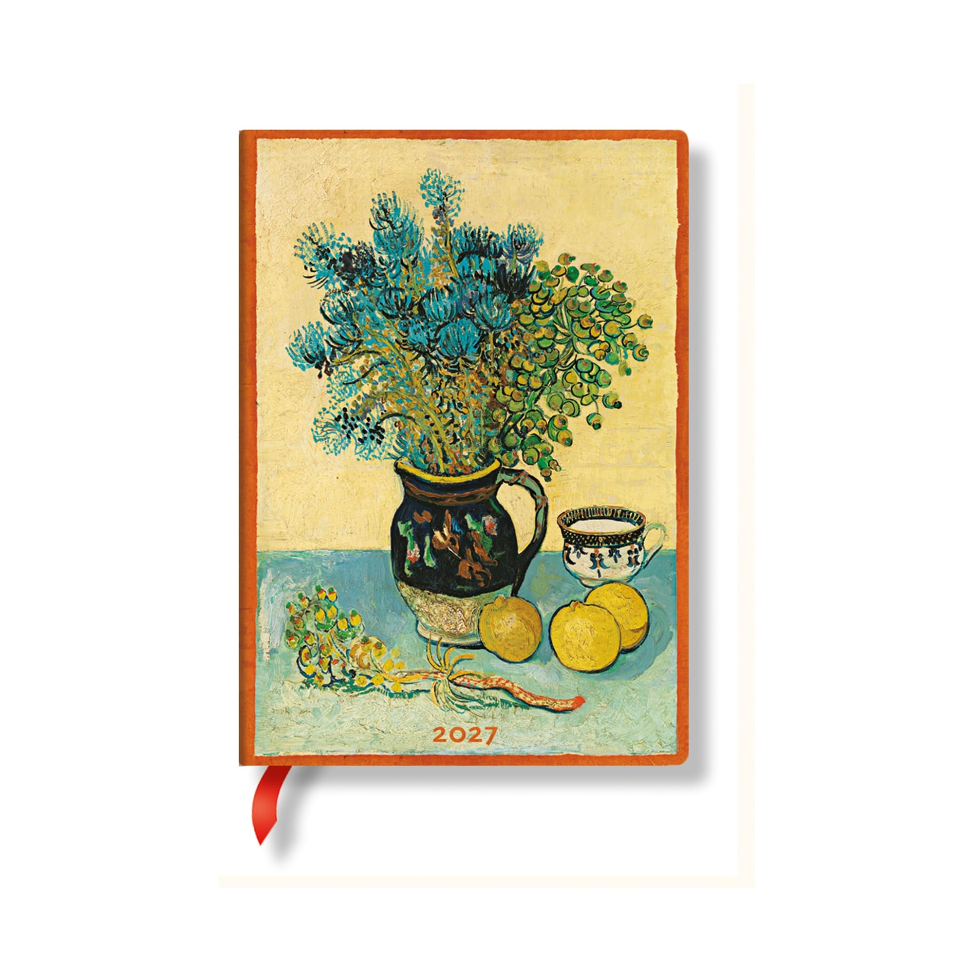 2027 Van Gogh’s Still Life Midi 12-Month Hardcover Dayplanner (Elastic Band Closure) Horizontal