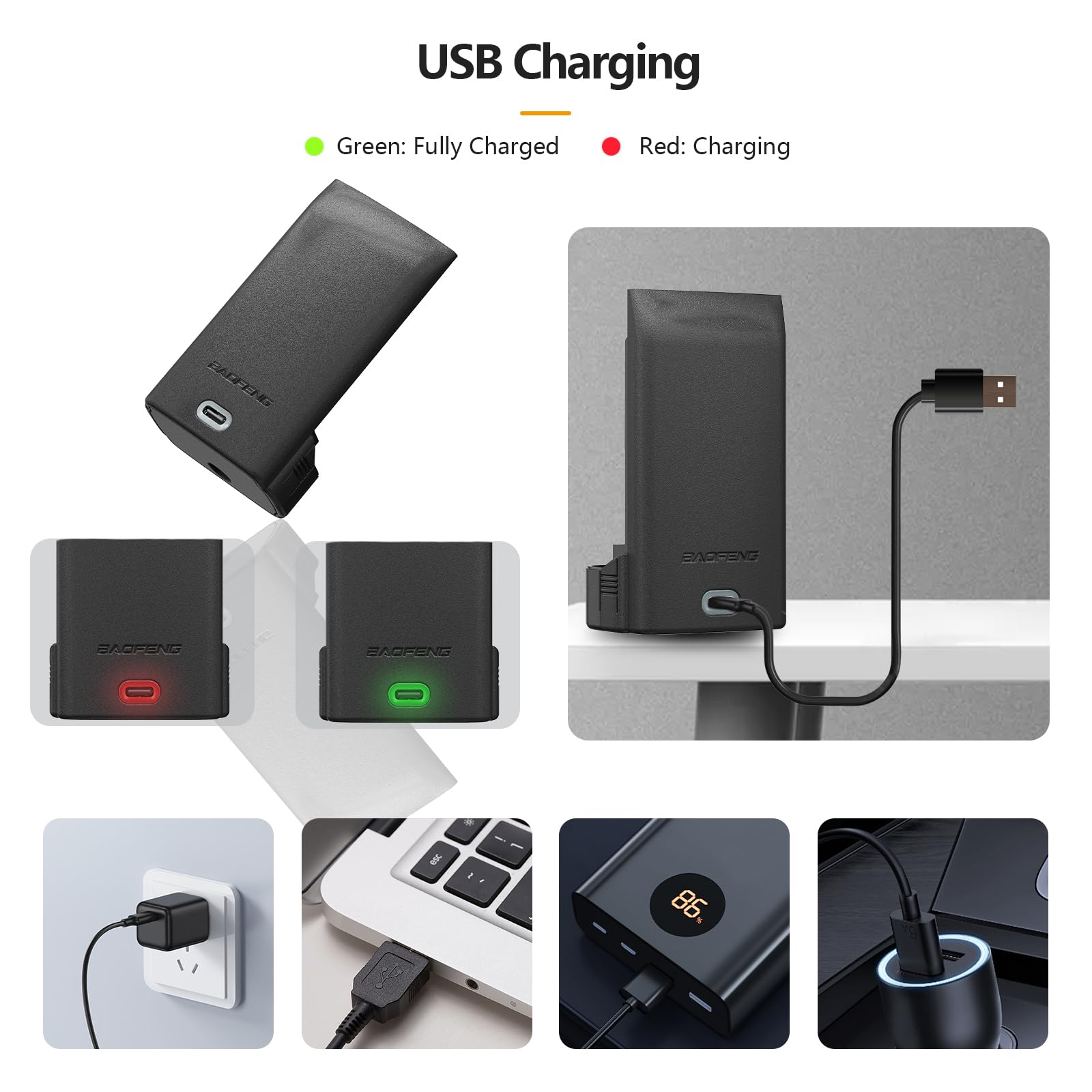 BAOFENG 2 Pack DM-32 Radio Battery 2500mAh Li-ion Battery for UV-32 Walkie Talkie 16.28Wh BC-32UV for Two Way Radio DC7.4V