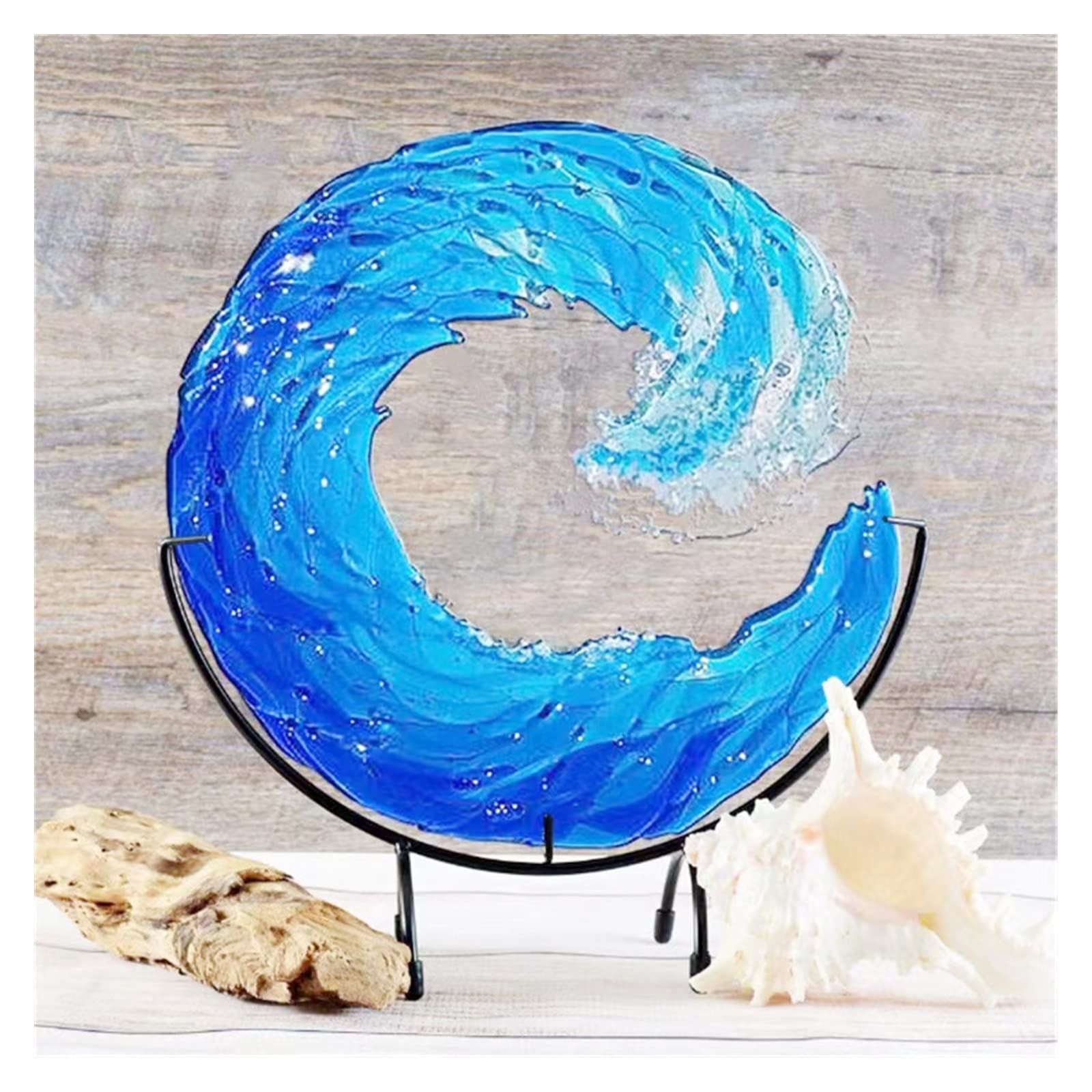 立体的な波模様の円形アート 立体的な波模様の円形アート