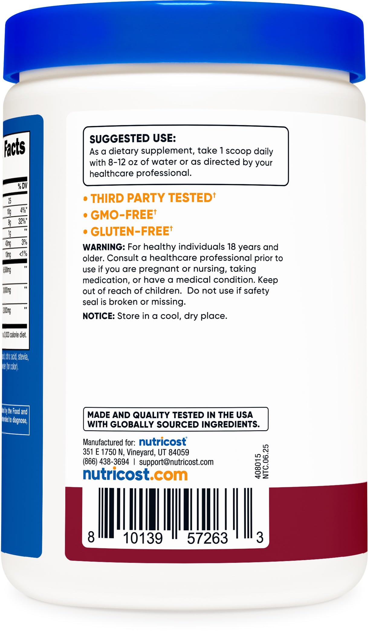 Nutricost Soluble Fiber (Berry Flavored) 30 Servings, Gluten-Free, Vegan — Amazon image 4