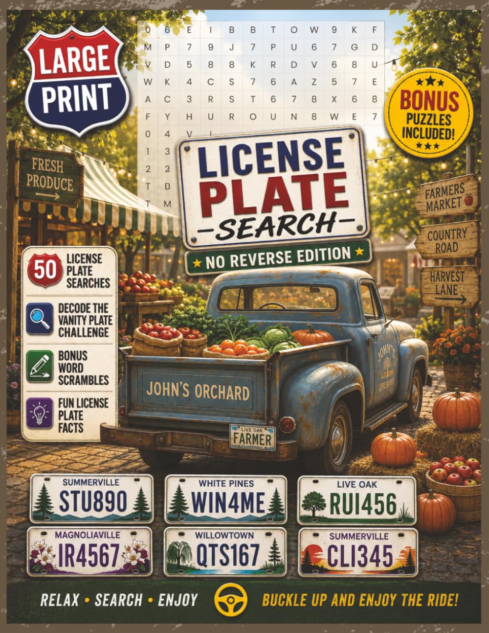 No Reverse License Plate Search Puzzle Book: A Relaxing and Easy-to-Follow Puzzle Experience with No Reverse or Backward Solutions, Designed for ... Seniors (Sudoku & Number Search Puzzle Books)