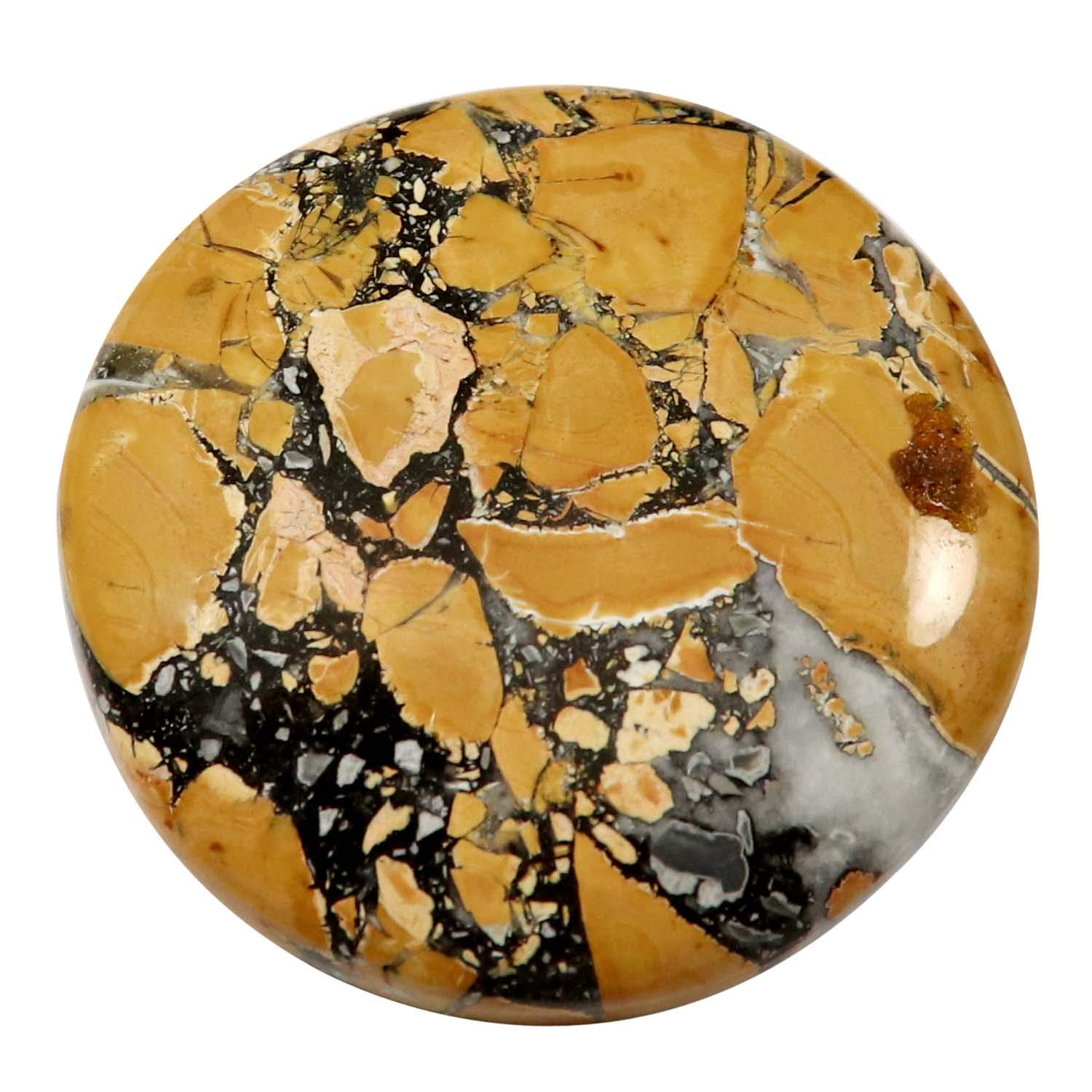 goyal exports Maligano Jasper Round Cabochon Natural Meditation Healing Gemstone 62.85cts QX21-picture-11