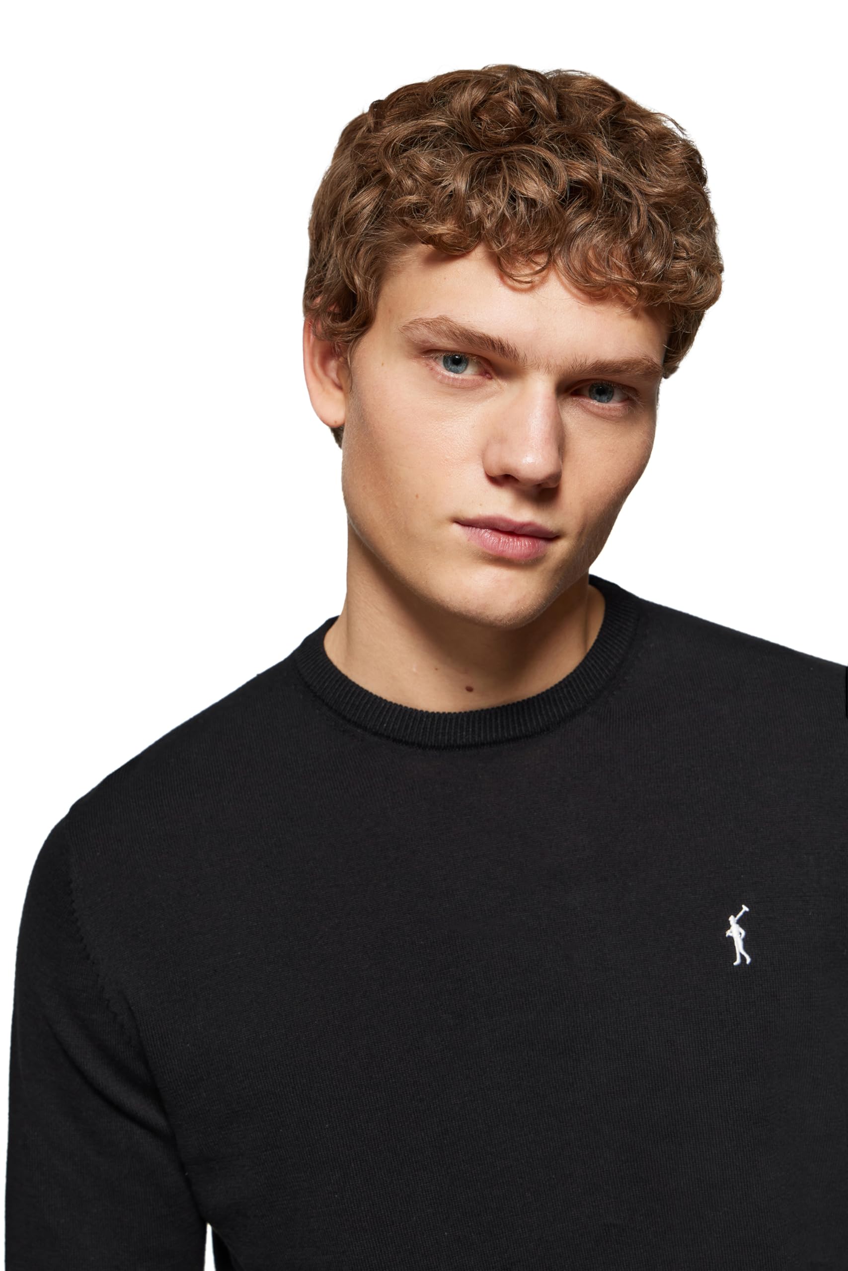 Polo Club Maglia a Maniche Lunghe da Uomo Scollo Rotondo 100% Cotone Jersey