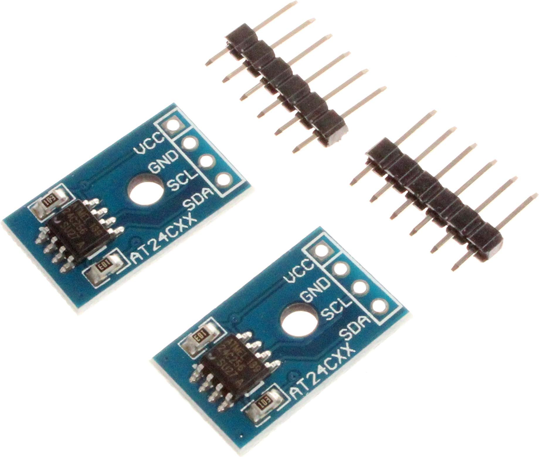 AT24C256 EEPROM Memory Module IIC I2C Interface - MCU Development Accessories (Pack of 2) Blue