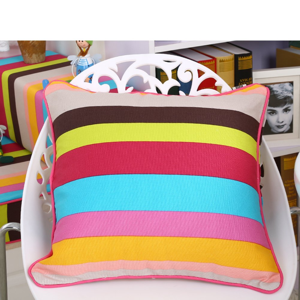 Oreiller européen contre le mal de dos coussin mixte de taille rayé 45x45cm