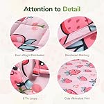 Sivio Weighted Blanket 5lbs, Cooling Weighted Throw Blanket for Toddler, Breathable Heavy Blankets for Sleeping, Washable Small Weighted Throw Blanket, 36"x48", Pink Strawberry